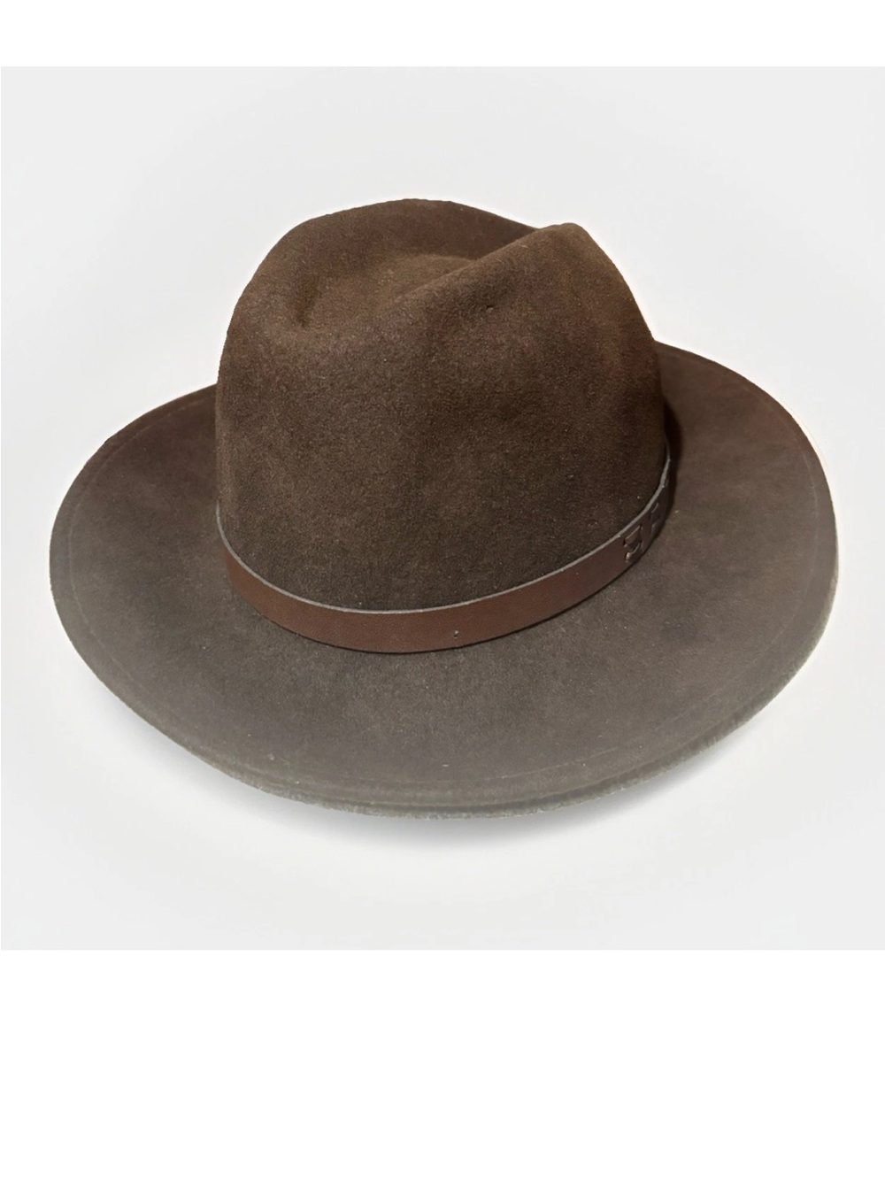 Vtg Country Gentlemen Lite Felt Outback 100% Wool Fedora Cowboy Hat Sz L